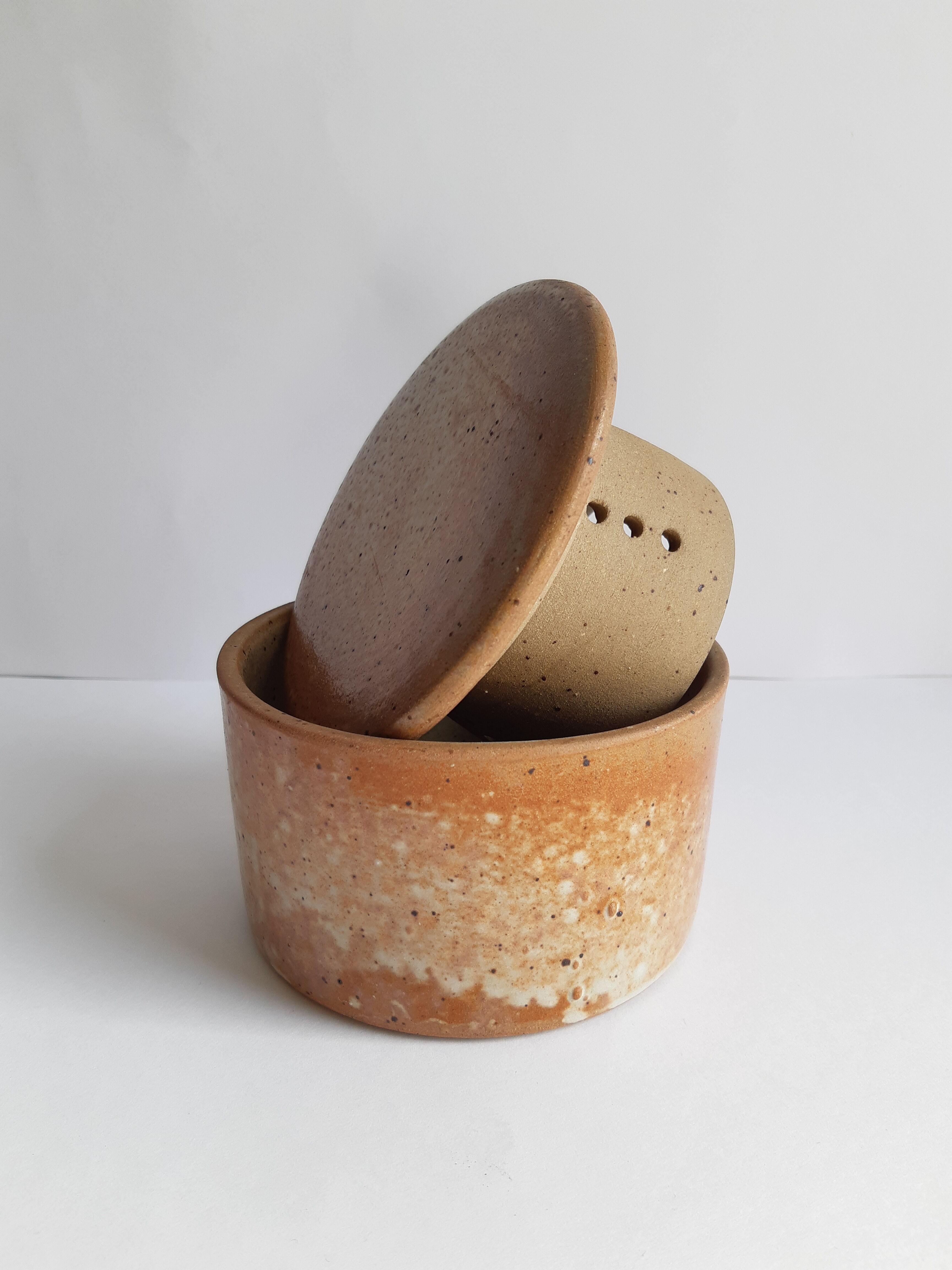 Butter maker in vintage sandstone