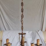 Bronze chandelier with crystal tassels