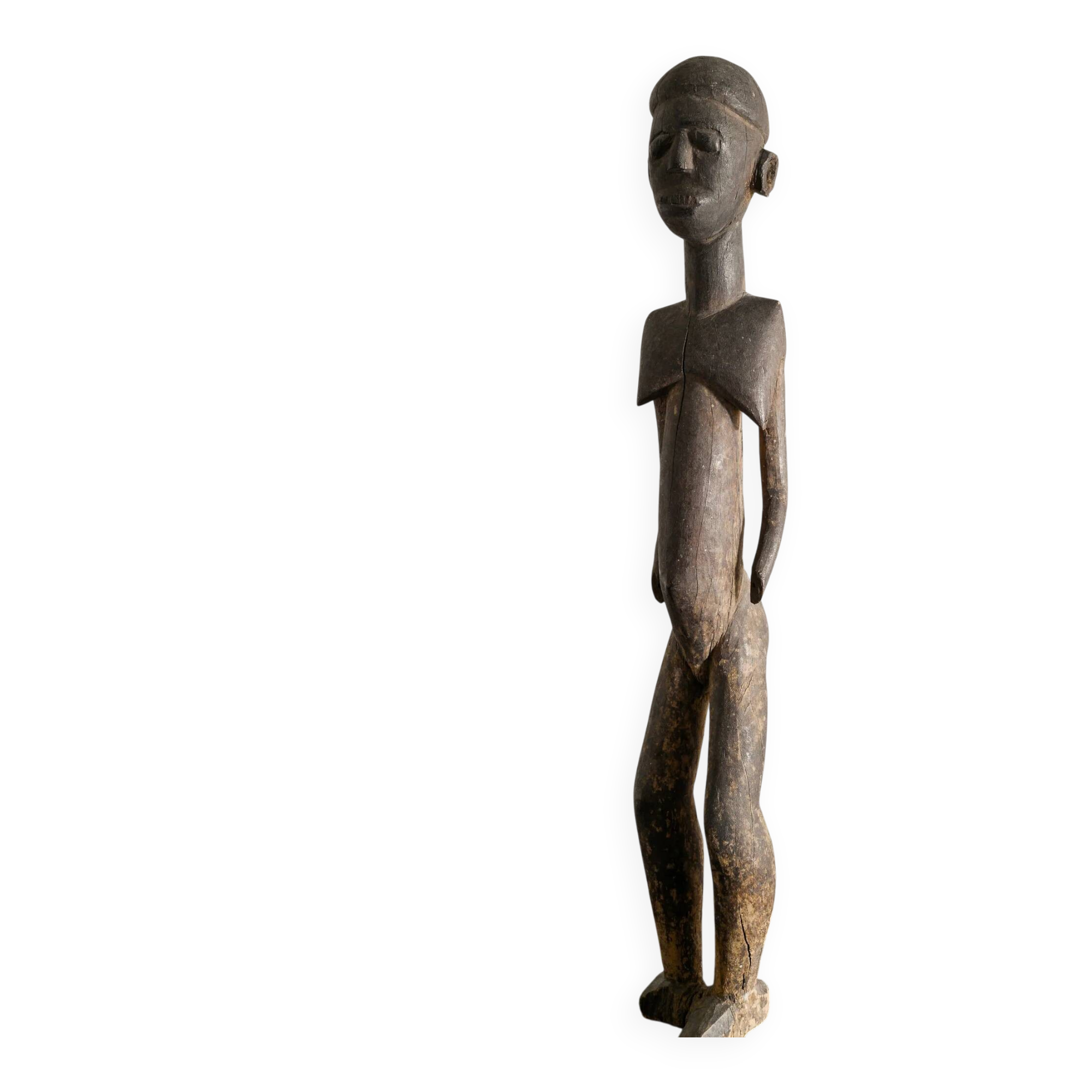 Antique Wooden Lobi Female Figure, Burkina Faso 1940s