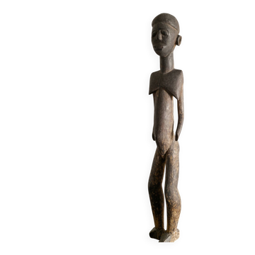 Antique Wooden Lobi Female Figure, Burkina Faso 1940s