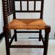Chaise d'angle bobine en bois vers 1940