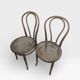 Set of 4 Authentic Thonet Chairs No. 18 – Bent Wood and Rattan