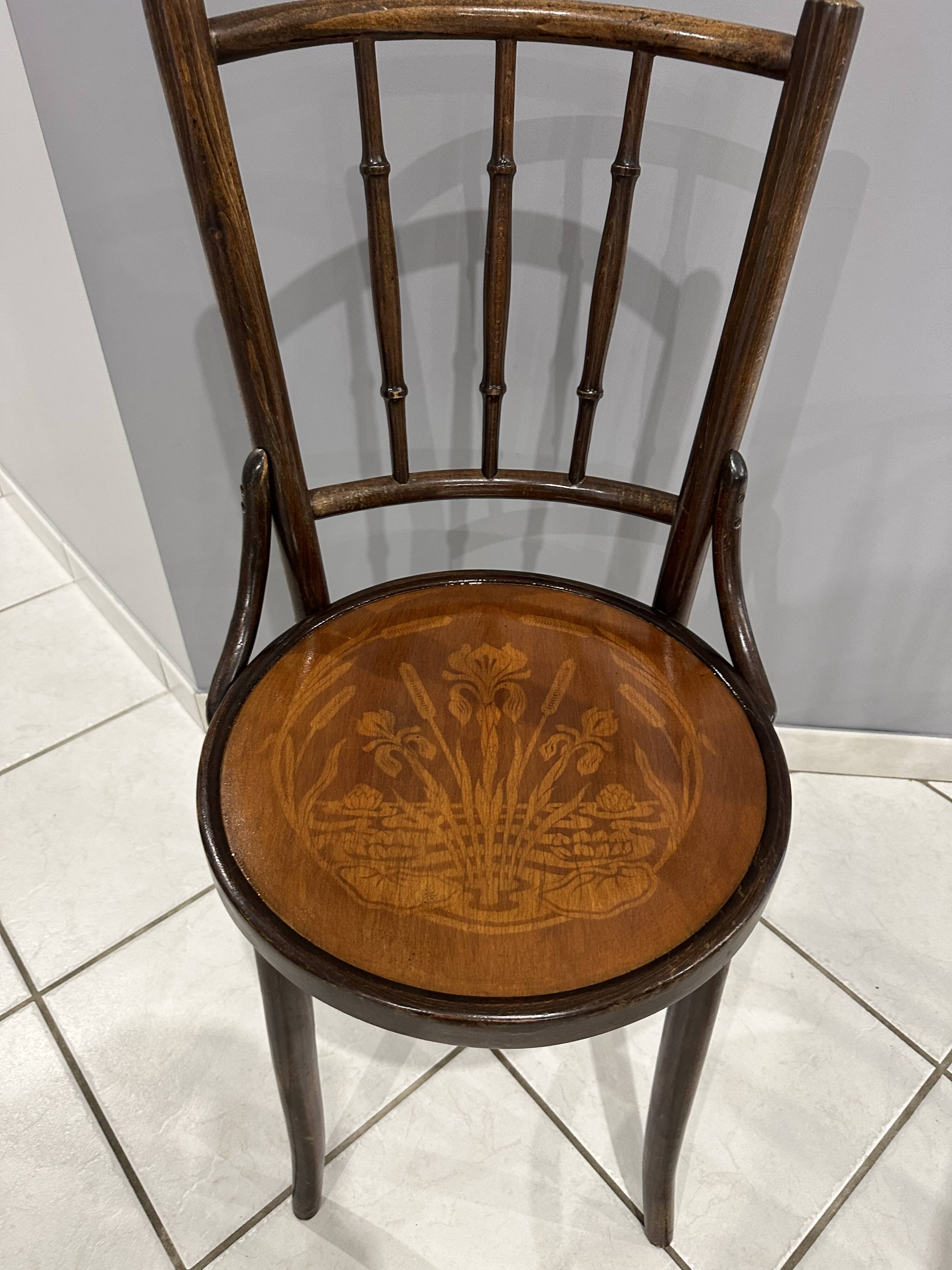 Set of 4 bentwood bistro chairs from the 1930s