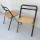2 vintage Giorgio Cattelan folding chairs for Cidue 70s