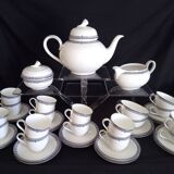 Coffee/tea service for 12 people in fine English porcelain, MAYA model