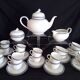 Coffee/tea service for 12 people in fine English porcelain, MAYA pattern