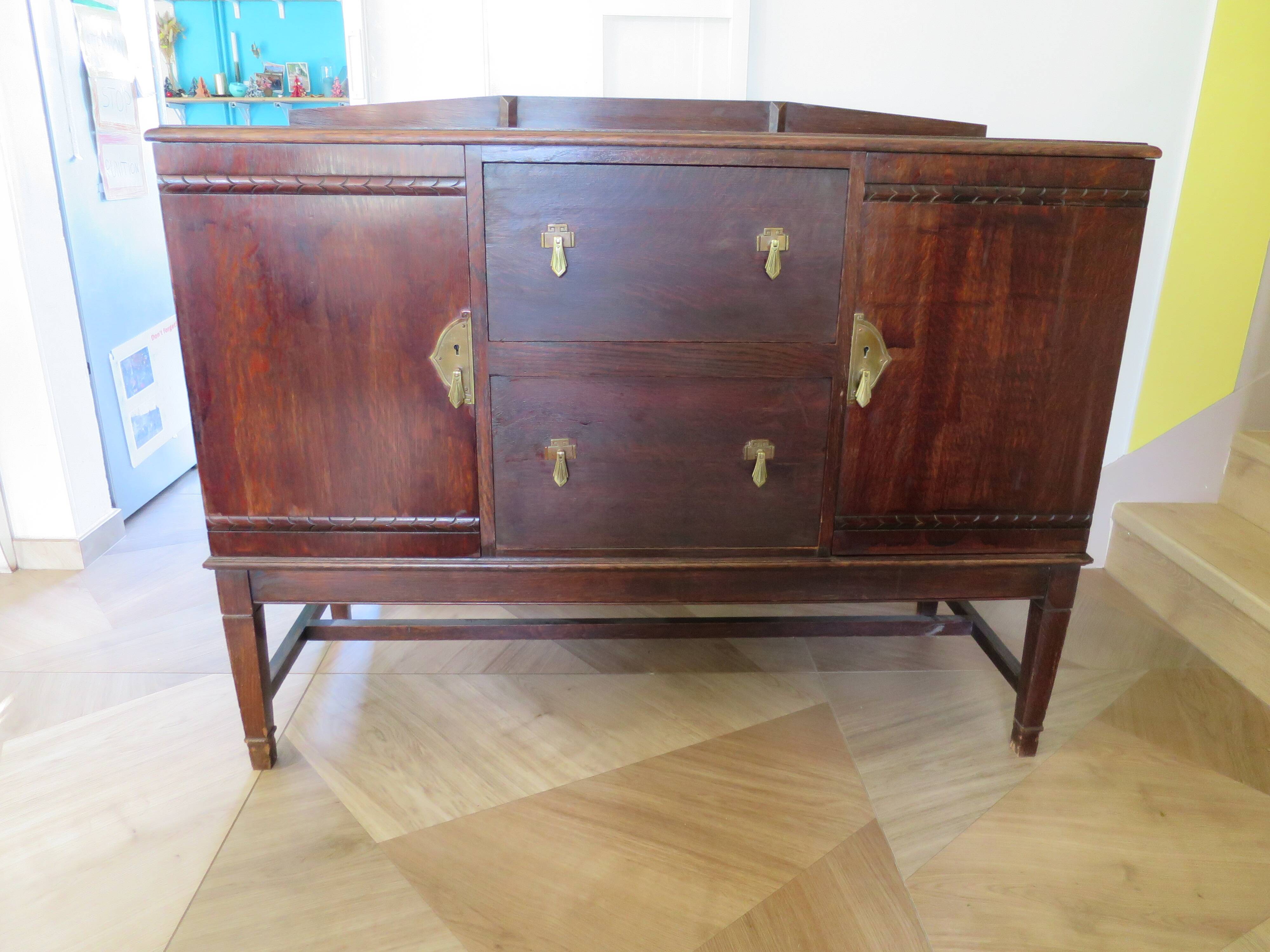Vintage Sideboard - 2 side doors and 2 drawers - 1950s