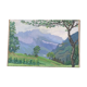 Toile ancienne montagne
