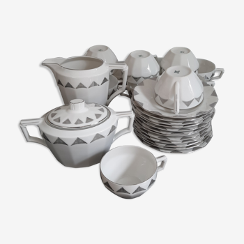 Czech tea service in fine porcelain art deco Epiag D.F