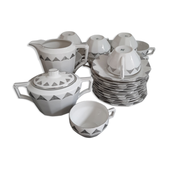 Czech tea service in fine porcelain art deco Epiag D.F