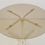 Round dining table,Metal and Glass,1970's.