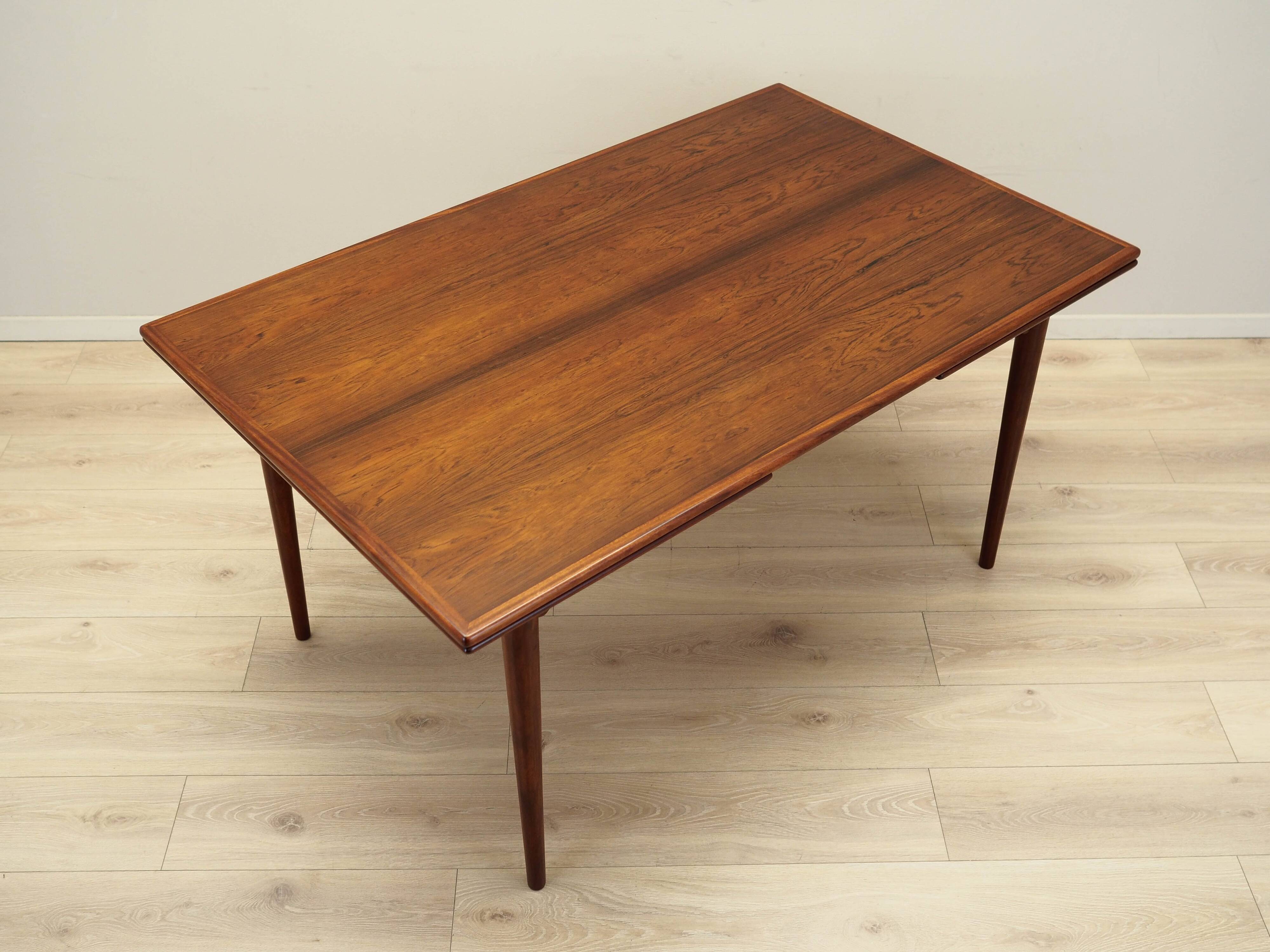 Rosewood table, Danish design, 1970s, manufacturer: Omann Jun, designer: Gu