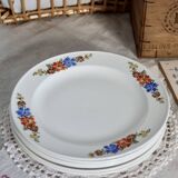 6 Royal Sphinx Maastricht earthenware dessert plates made in Holland earthenware polychrome floral pattern