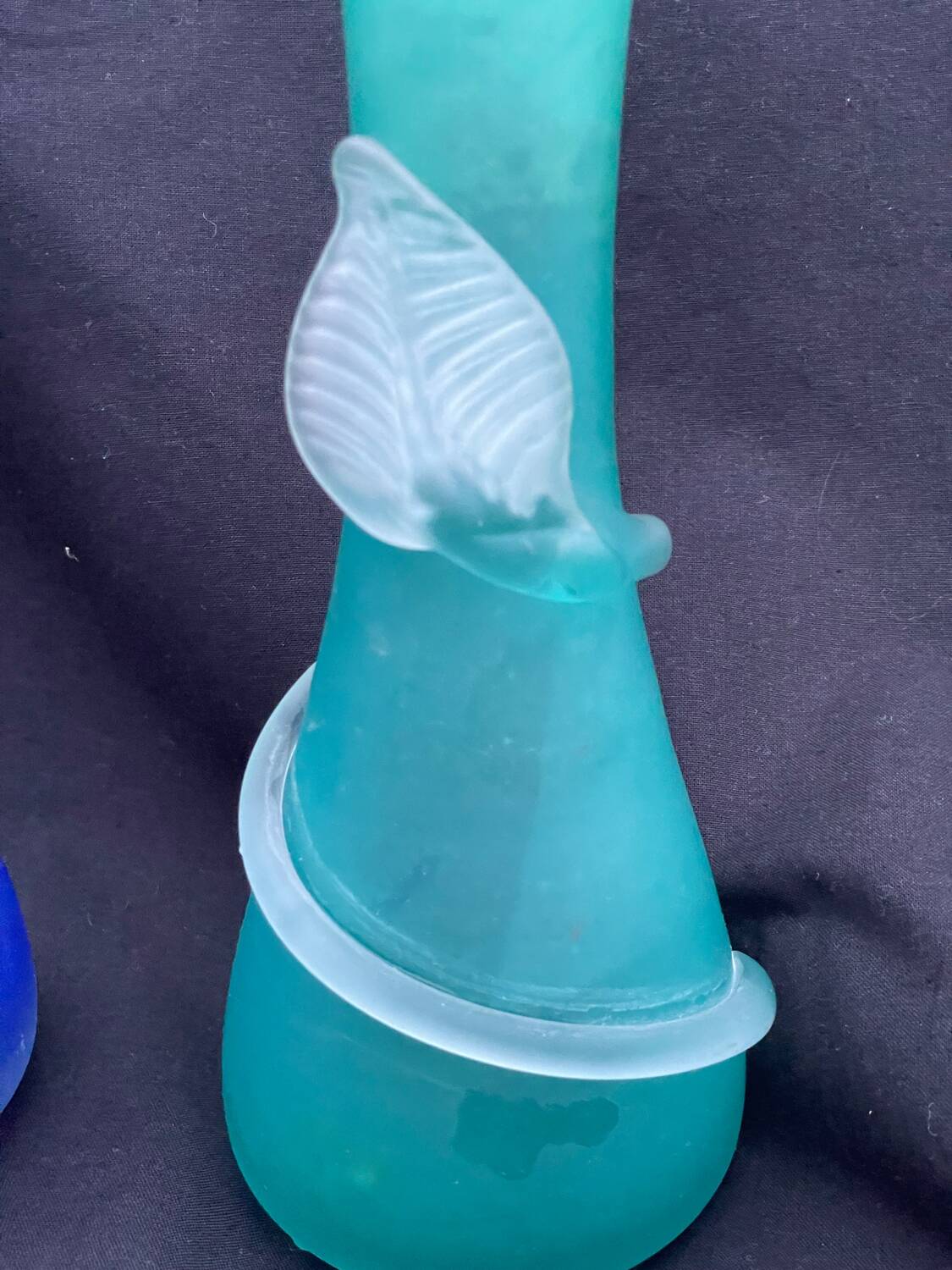 Glass paste vase, art glassworks from Toul, France