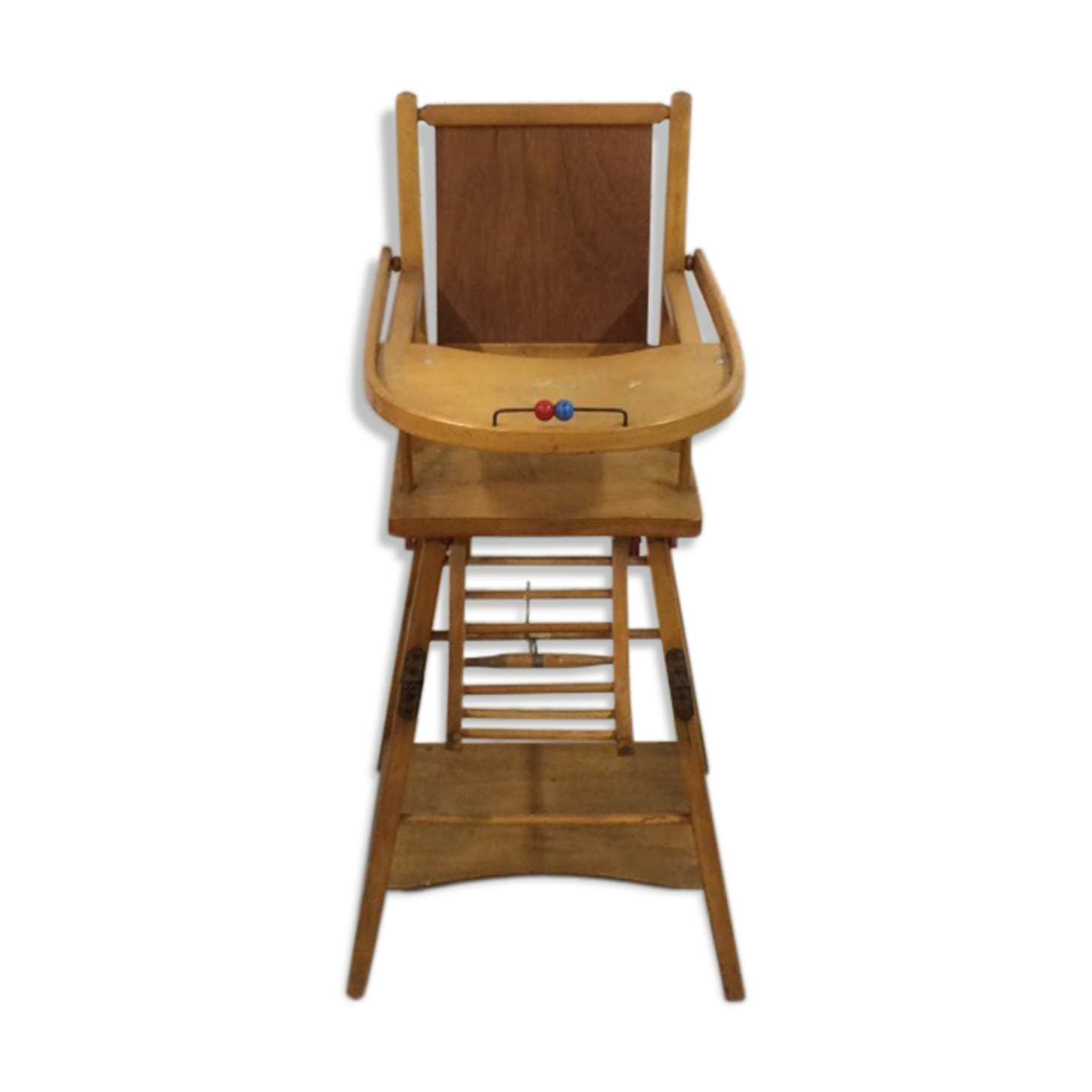 Chaise haute en bois