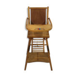 Chaise haute en bois