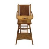 Chaise haute en bois