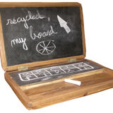 Children's Slate-Mac Teak Book / Playful Toy Slate + Chalk