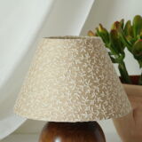 Vintage wooden ball foot bedside lamp