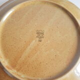 Set of 6 flat plates in Brenne stoneware from France vintage