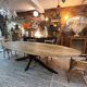 Industrial oval table