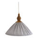 Pleated curtain Olga in linen and cotton with fine classic grey stripes.