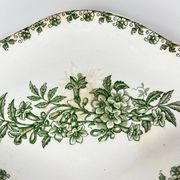 Rare Ravier Terre de fer "Denise" par St Amand, vert, début XXe