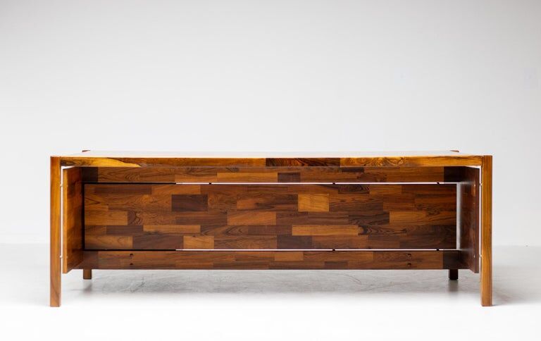 Rare large jacaranda executive desk by Jorge Zalszupin, L’Atelier São Paulo 1960