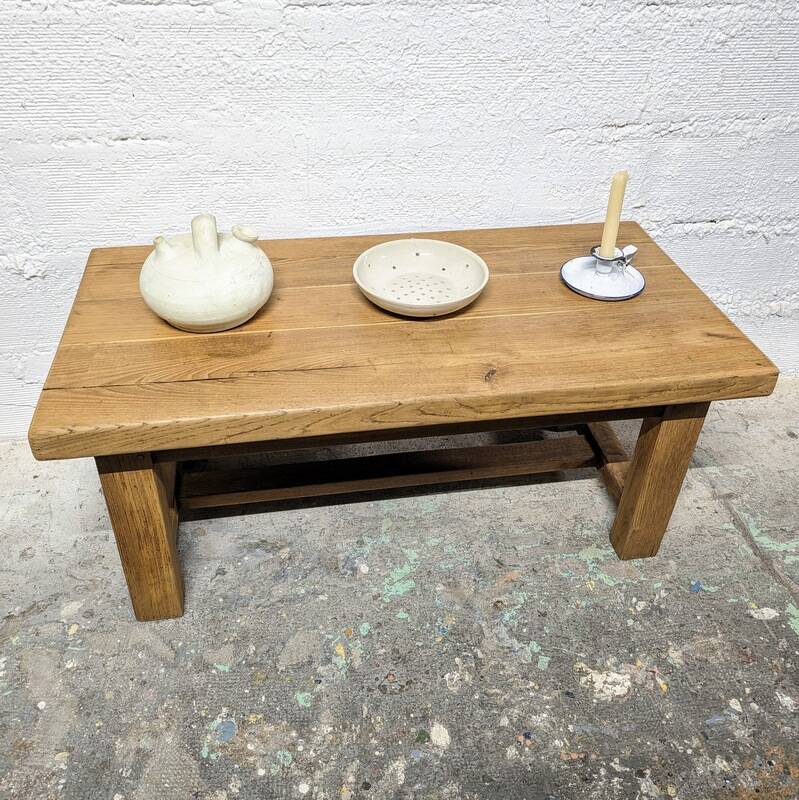 Solid oak coffee table
