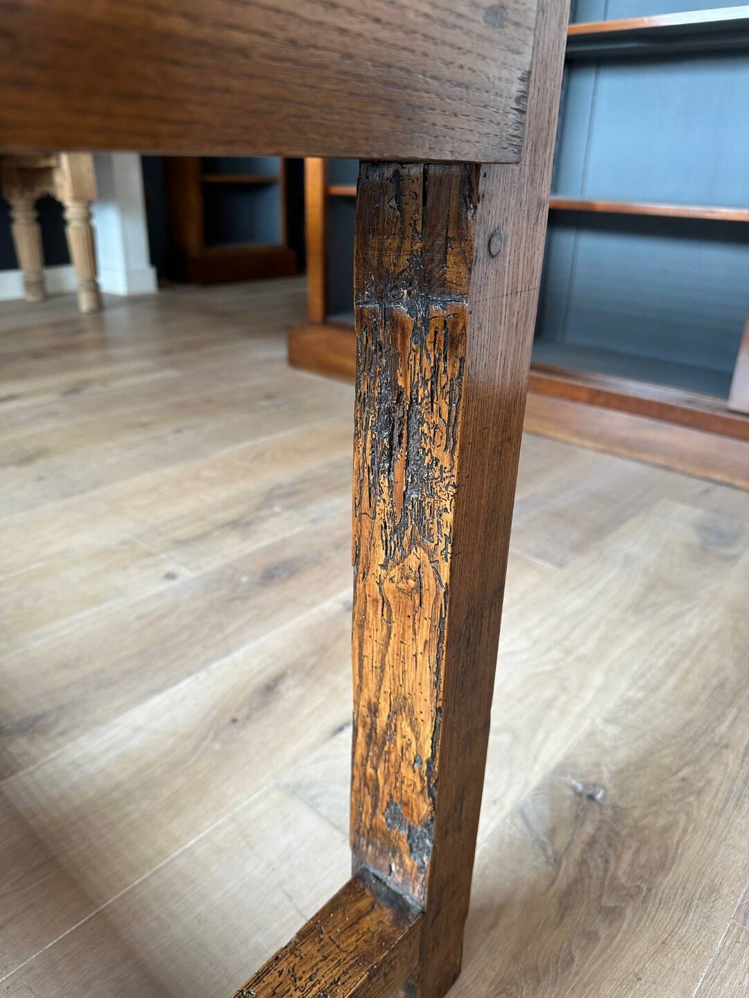 Table de ferme antique en chêne