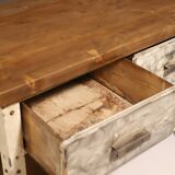 Table de cuisine industrielle en fer des années 1950, Tchécoslovaquie