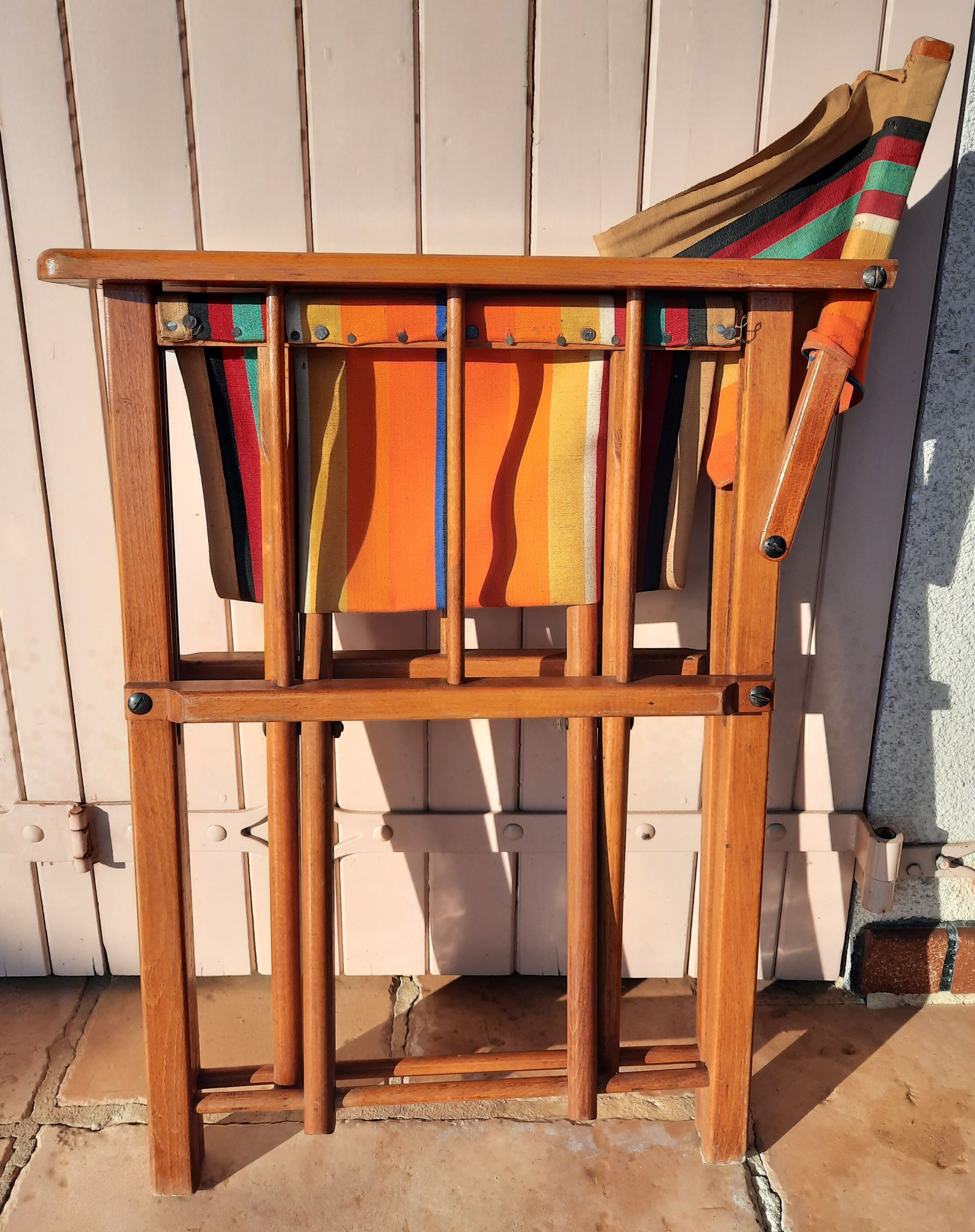 Lot de 5 fauteuils pliants vintage années 60