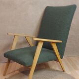 Scandinavian armchair with compass legs