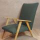 Fauteuil scandinave pieds compas
