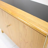 Vintage Cabinet Combination of Veneer and Glass by Jitona,1960s