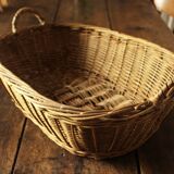 Oval basket wicker basket two handles