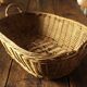 Oval basket wicker basket two handles