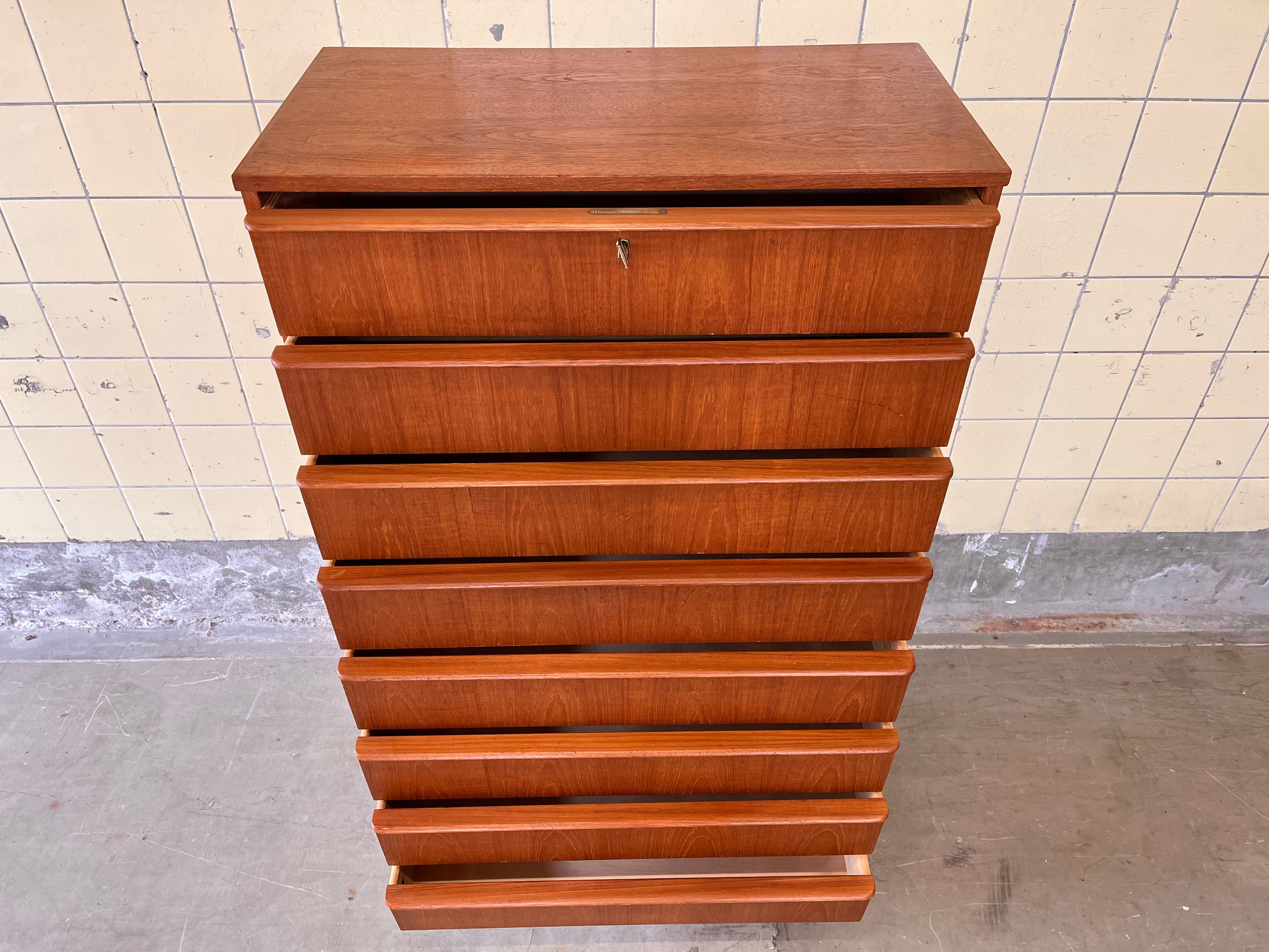 Danish tallboy cabinet