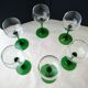 6 Alsace white wine glasses in plain glass
