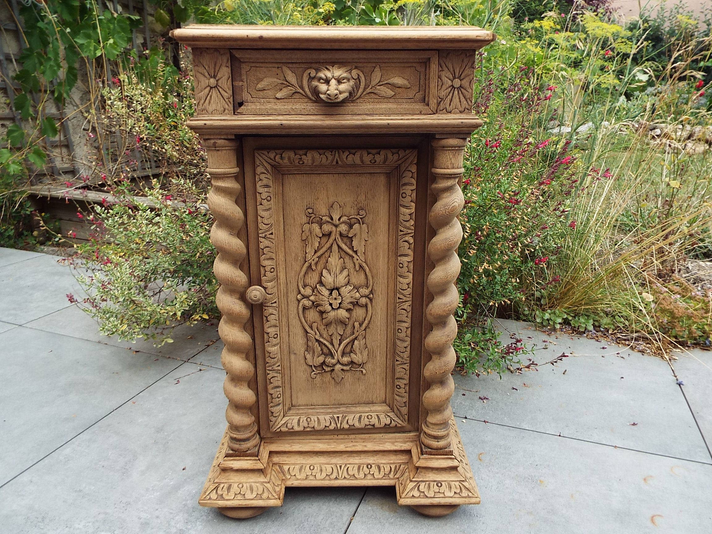 Neo-Renaissance bedside table