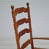 Rocking-chair, oak wood, natural fiber
