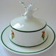 Limalonges porcelain butter decorated with bouquets of poppies