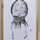 Impression d'art encadrée, "Gyotaku d'une seiche"