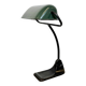 Lampe de Banque Vintage en Émail Vert de BUR, 1930s