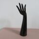 Large black ceramic fig hand 70s