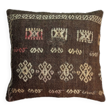 Vintage turkish kilim cushion cover , 55 x 55 cm