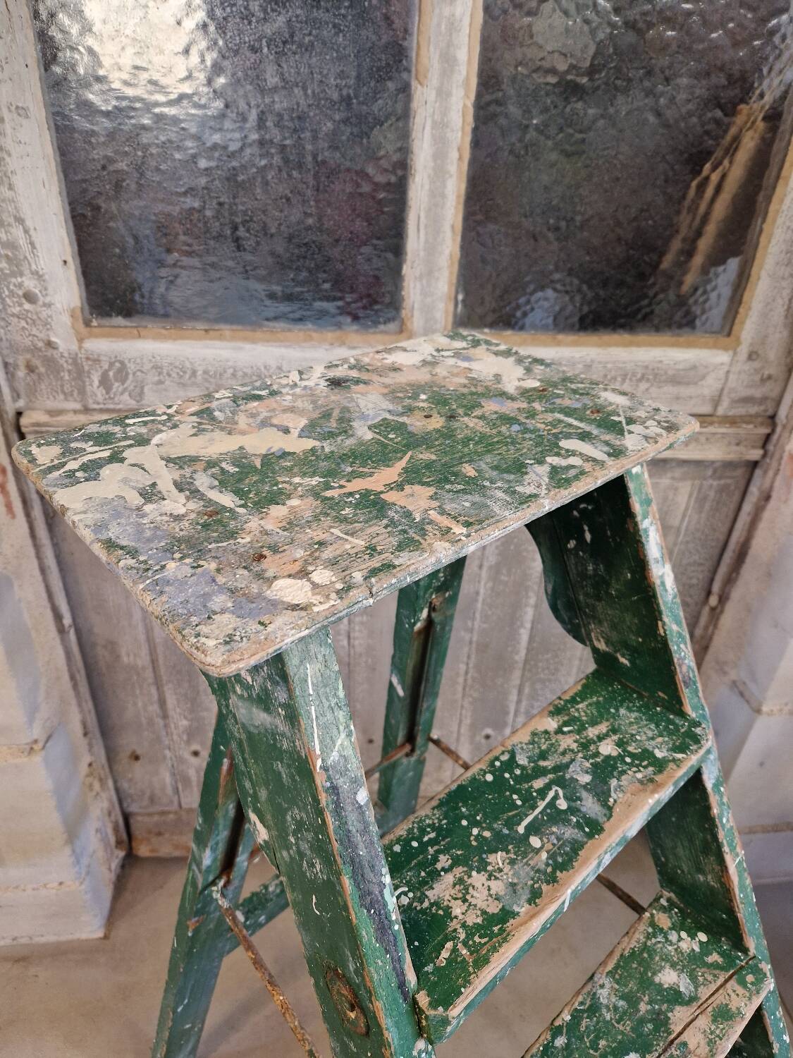Antique painting workshop stepladder