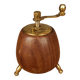Wood and brass pepper mill Italy 1960
