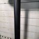 Bistro standing table with marble top and cast iron base.