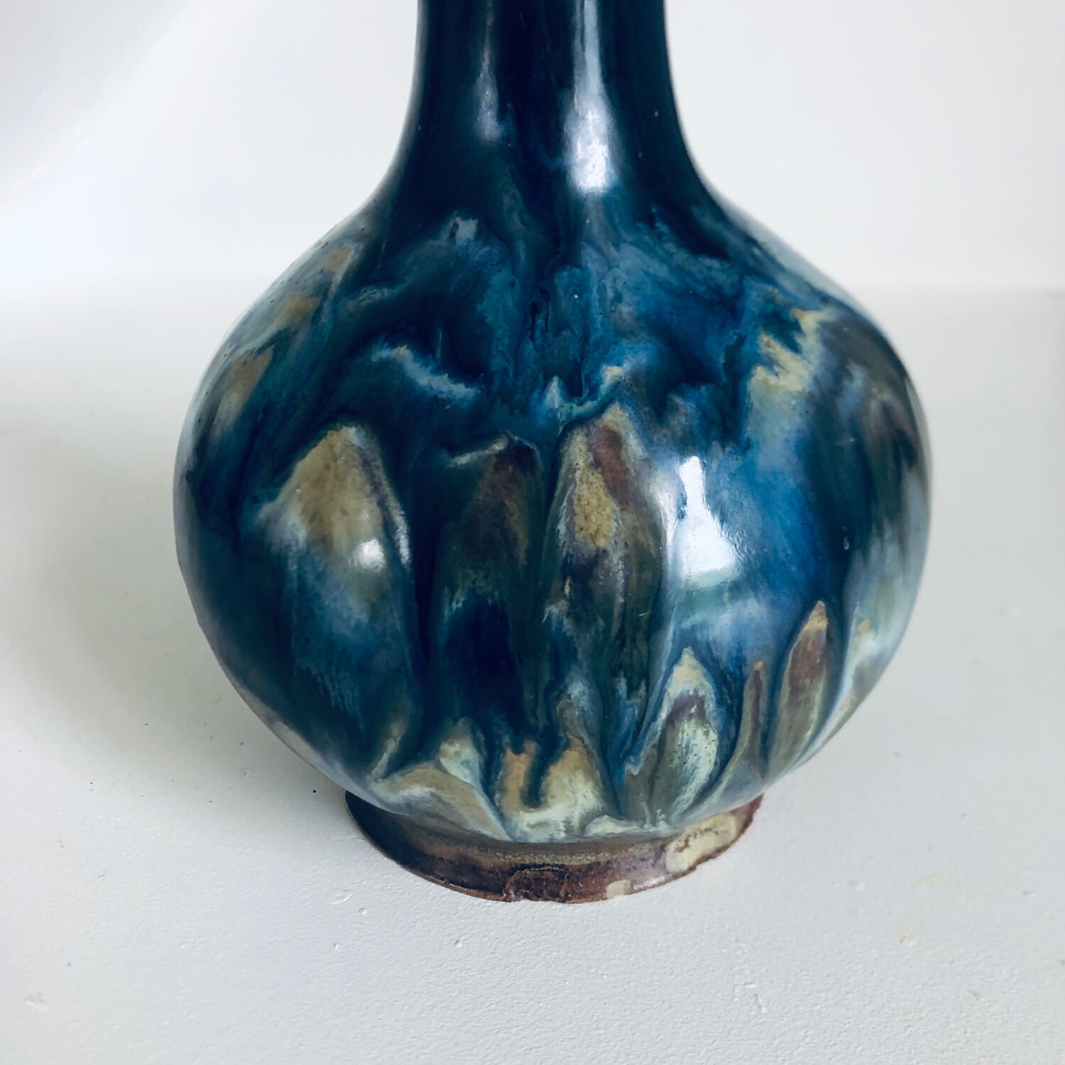 Art Deco vase in salt-glazed stoneware by Labrec by Labrut & Recullé